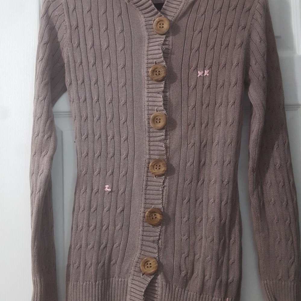 Project E hoodie button down sweater